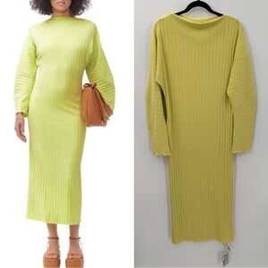 SIMON MILLER Zippie Midi Dress in Ribbed Micro Modal Size XL NEW